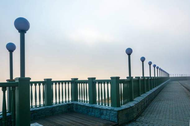 istock Foggy morning on the Volga river. 642570590