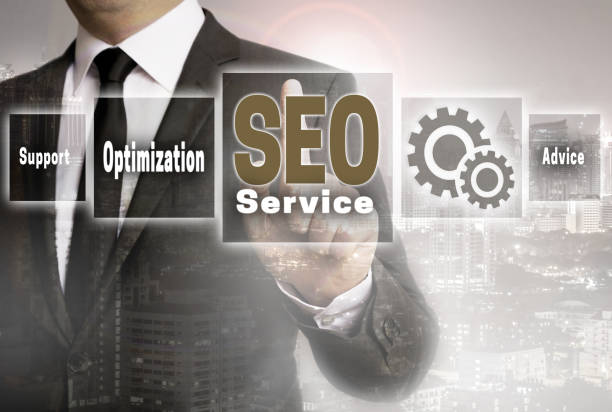 istock SEO service businessman with city background concept 642582366