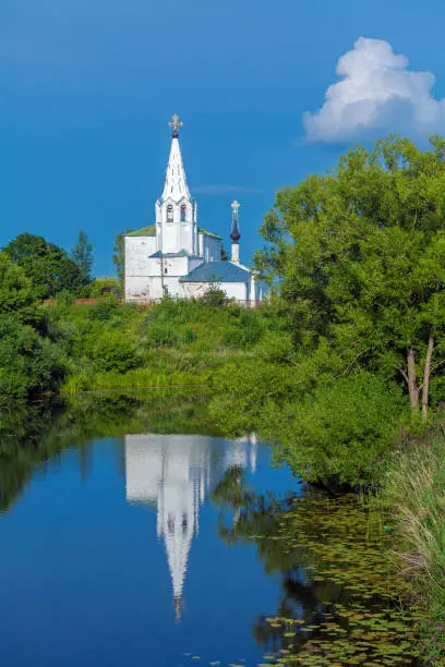 Beautiful Landscape with Saints Cosmas and Damian Church (1725), Suzdal, Russia