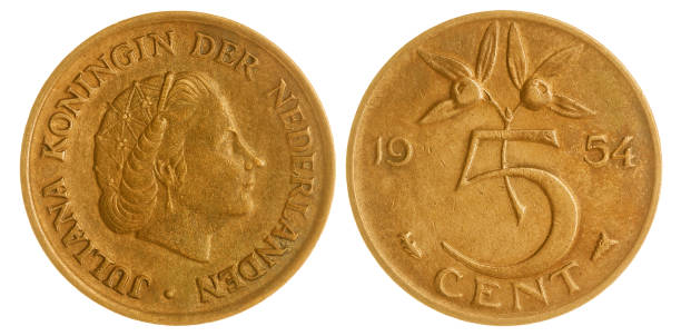 istock 5 cents 1954 coin isolated on white background, Netherlands 642595246
