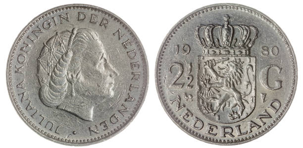 istock 2,5 gulden1980 coin isolated on white background, Netherlands 642595256