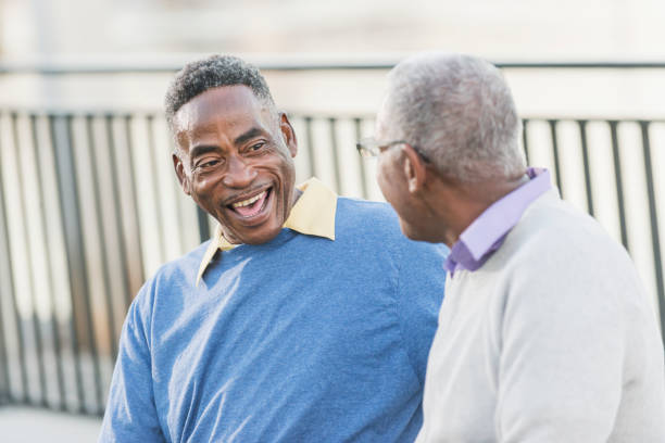 istock Two senior African American men talking and laughing 642628782