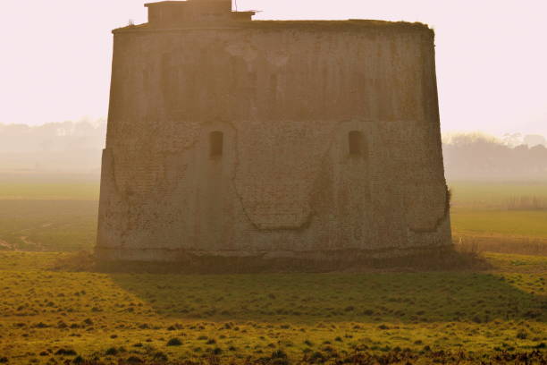 istock funny smile face shape on martello 19th century tower 642638068