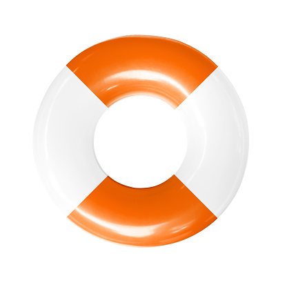 Life buoy or swim ring  isolated on white background with clipping path.