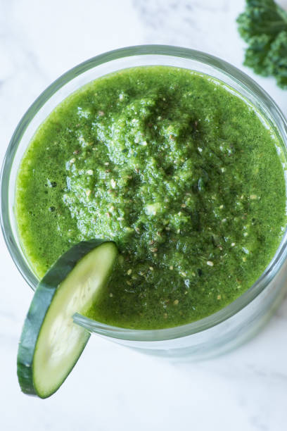 istock Green Smoothie with Kale, Cucumber and Chia Seeds 642689972