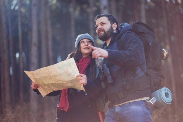 istock Cheerful Couple Hiking 642690050