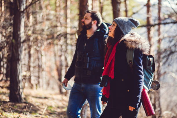 istock Pretty Young People Walking In Woodland 642690402