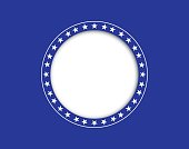 istock Circle Of Stars On Cut Out Blue Background 642697058