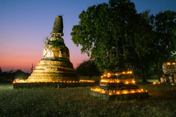 istock Old pagoda in the twilight time 642699404
