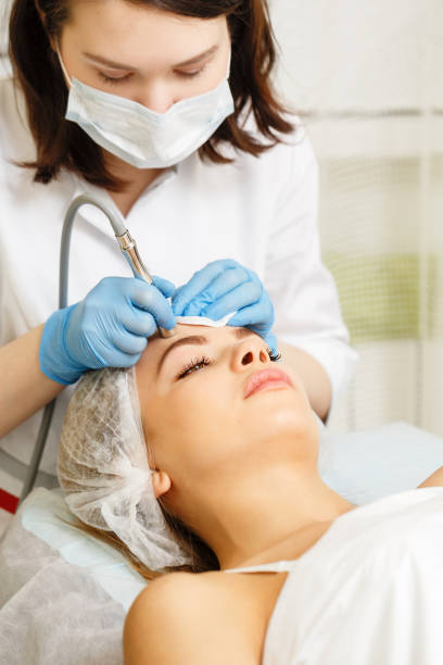 istock Dermabrasion face. Hardware cosmetology. 642705052