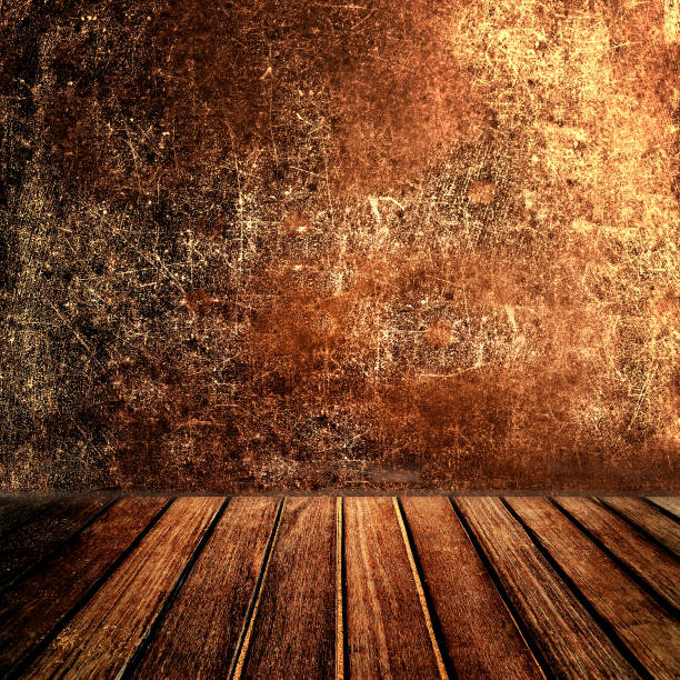 istock Old vintage brown wood panel tabletop with  Abstract Dark brown chocolate color texture for your design, advertising and promote products on display. 642711960