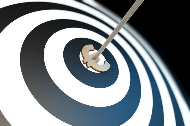istock Financial currency symbol, archery pursuit 642726782