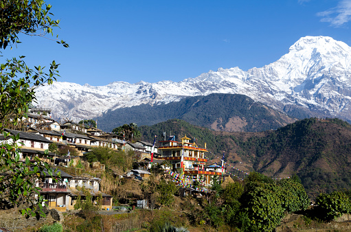 Small but beautiful Ghandruk village in front of Mount Annapurna