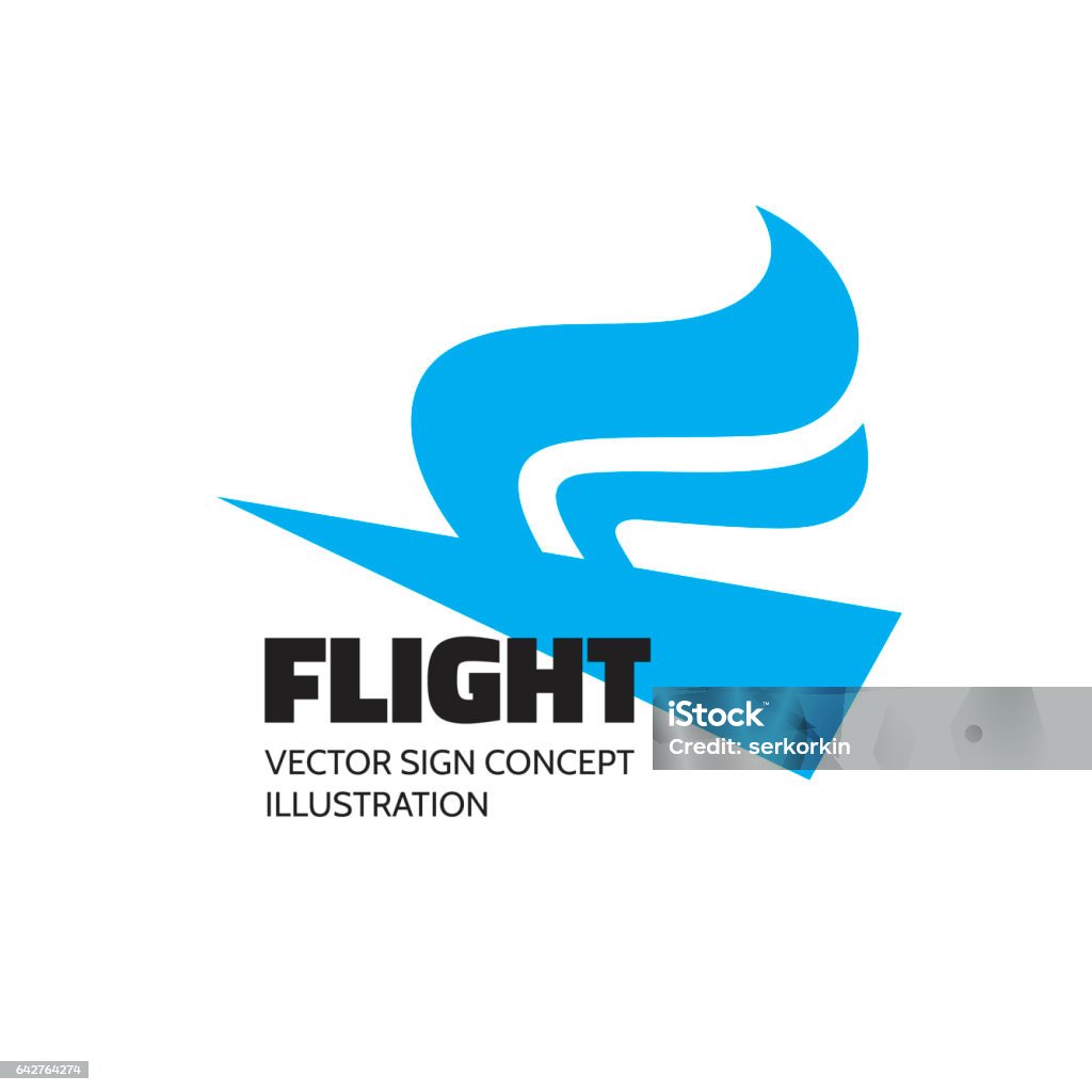 Inbound Flight Logo Flight Vector Logo Template Concept Illustration Abstract Bird With ...