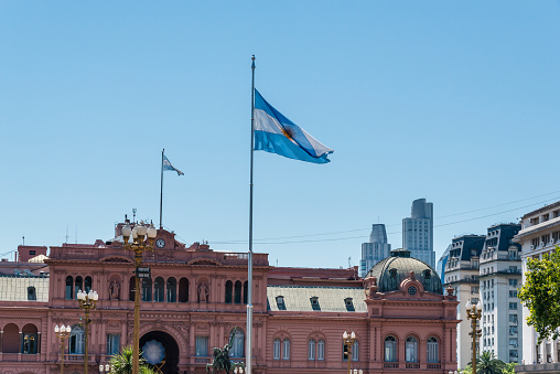 Presidential Palace Casa Rosada (Pink House) on Plaza de Mayo, Buenos Aires, Argentina