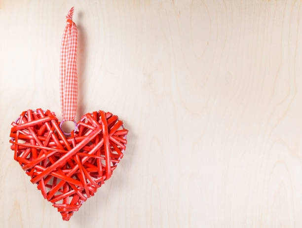 istock Decorative wooden heart symbol 642768564