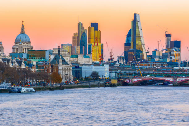 istock Sunset over the London cityscape 642781314