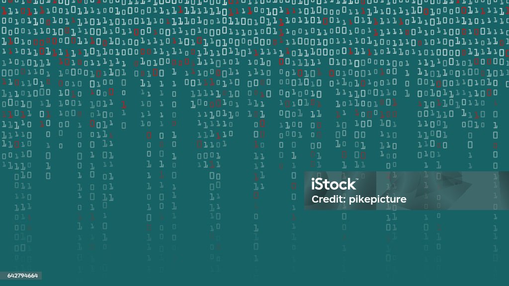 Binary Code Background Vector Hightech Matrix Background With Digits ...
