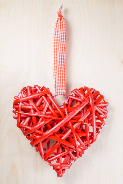 istock Decorative wooden heart symbol 642794798
