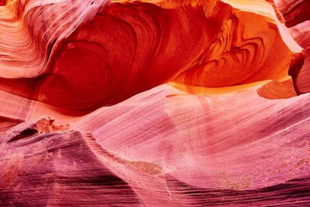 lower antelope canyon near page, arizona, usa - textured stone desert majestic imagens e fotografias de stock