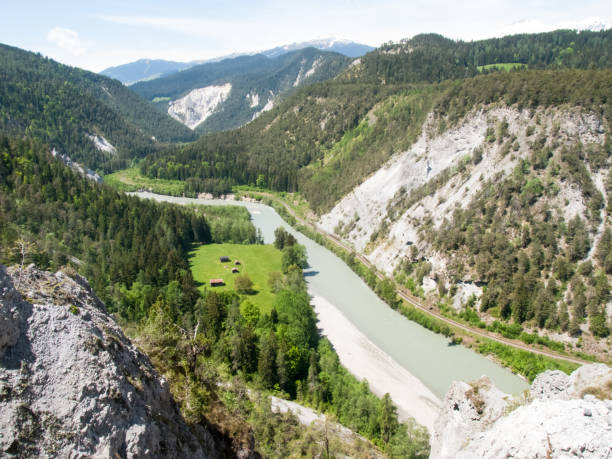 istock Rheinschlucht. The Gorge is illuminated by the sun 642802194