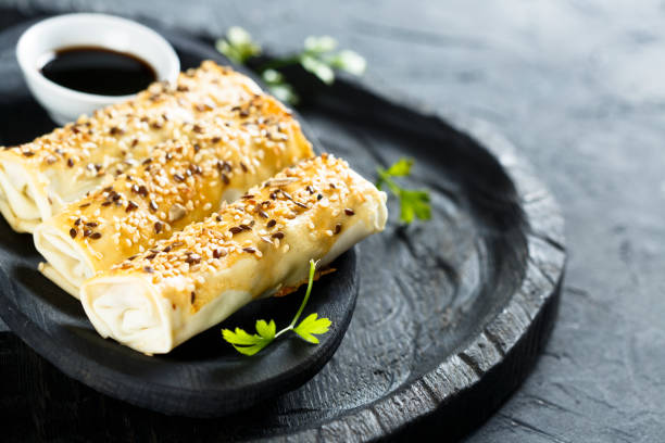 Rolls with pork and apples