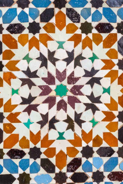 istock Ali ben Youssef Medersa exterior pattern in Marrakesh, Morocco 642809820
