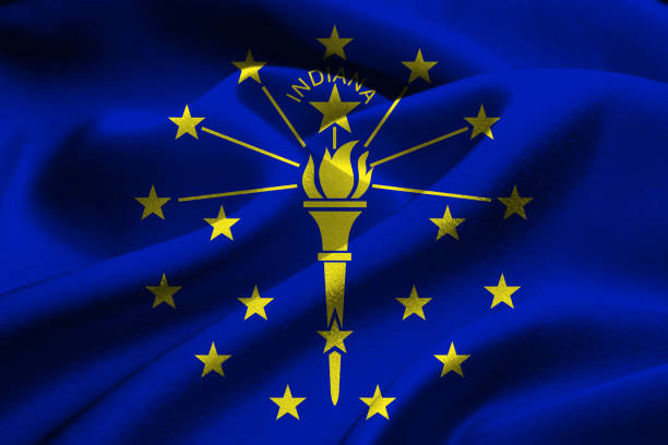 istock US flag of Indiana 642822500