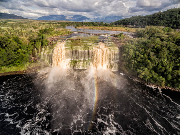istock El Hacha waterfall at aerial view. Canaima National Park, Venezuela 642827572