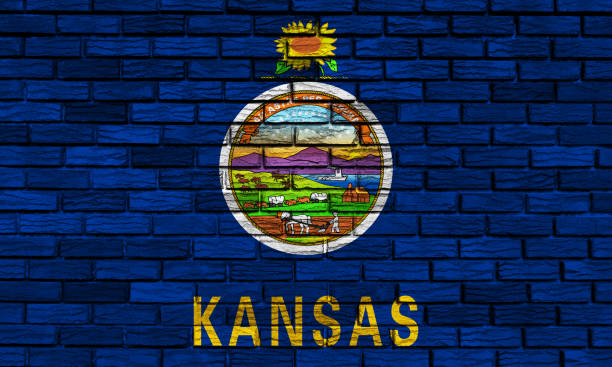 istock US flag of Kansas 642827588