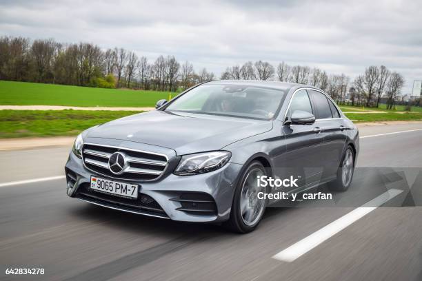 2016 Mercedesbenz Eclass Stock Photo - Download Image Now - Mercedes-Benz, Car, Driving