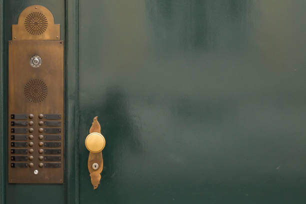 open isolated interior door closed 3d illustration rendering