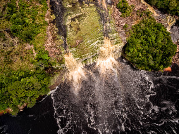 istock El Hacha waterfall at aerial view. Canaima National Park, Venezuela 642844152
