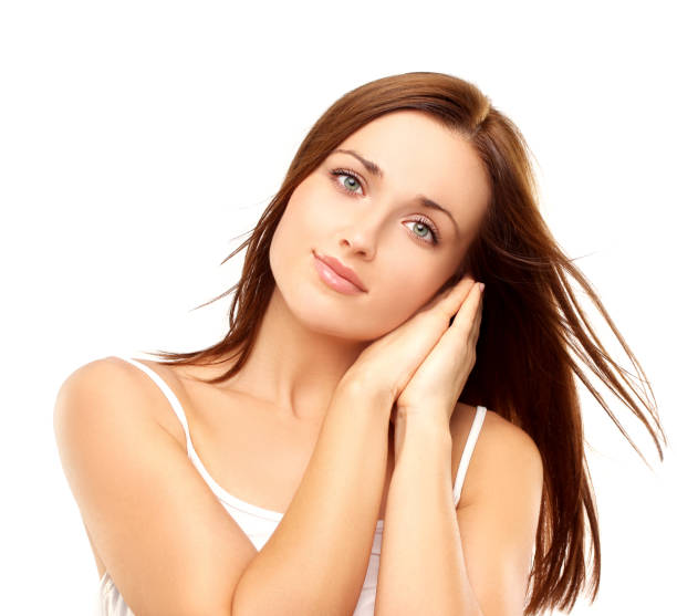 istock Young girl with windblown hair 642849908