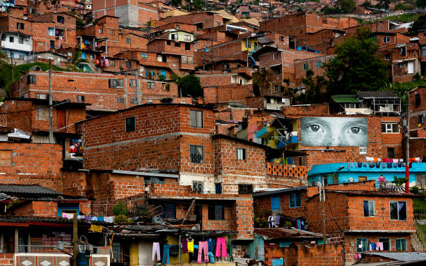 Suburb of Medellin, Colombia stock photo