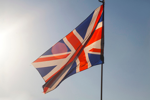 Close up on UK flag