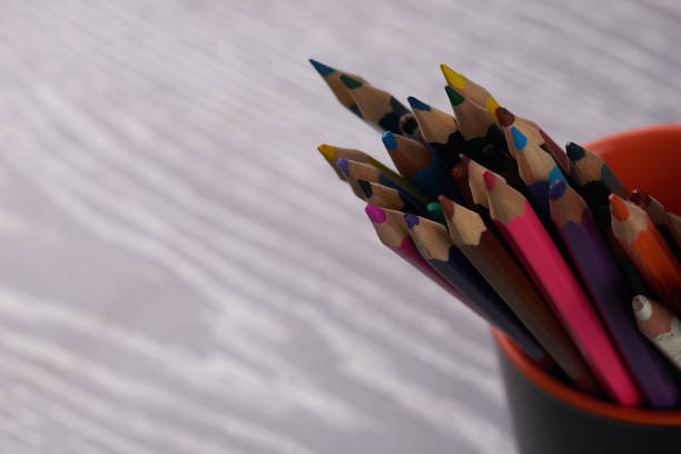 istock Colorful pencils in a cup 642873460