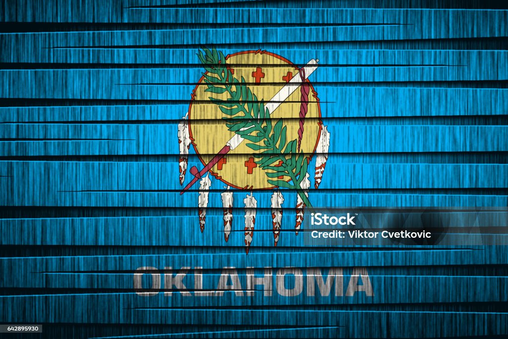 US state flag of Oklahoma One of The U.S. s 50 country states Country - Geographic Area Stock Photo