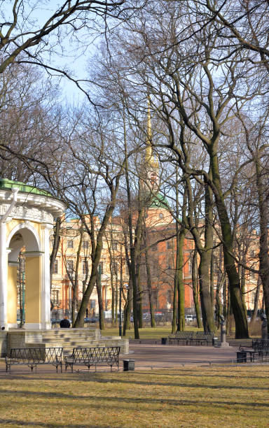 istock Mikhailovsky Garden in St.Petersburg. 642898556