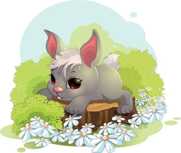 süße kaninchen cartoon - easter rabbit baby rabbit mascot stock-grafiken, -clipart, -cartoons und -symbole