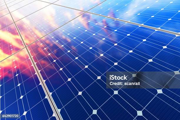 Electric Solar Battery Panels Stock Photo - Download Image Now - Solar Energy, Solar Panel, Sun