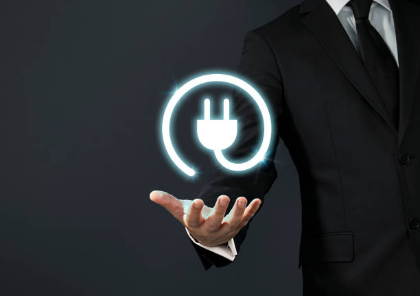 istock Businessman magical touch concept -  electric 642902254