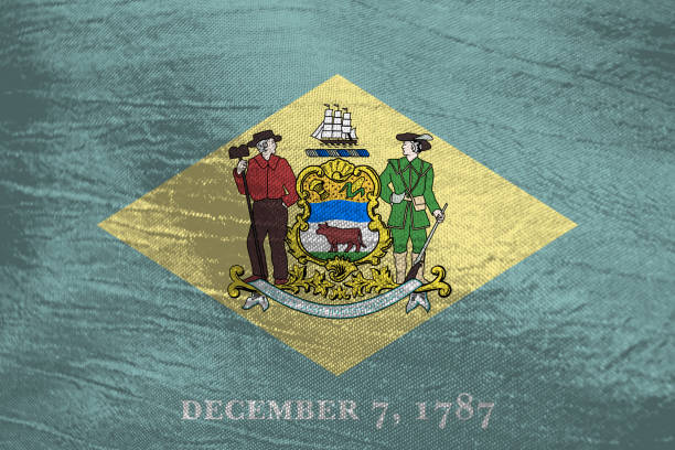 istock US flag of Delaware 642903136