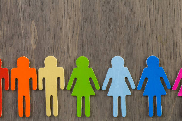 istock Rainbow Gay Pride male and female figures 642910424