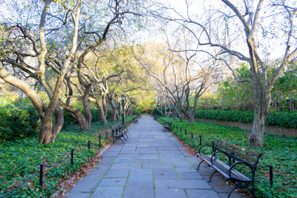 Conservatory Garden in Central Park during the fall season