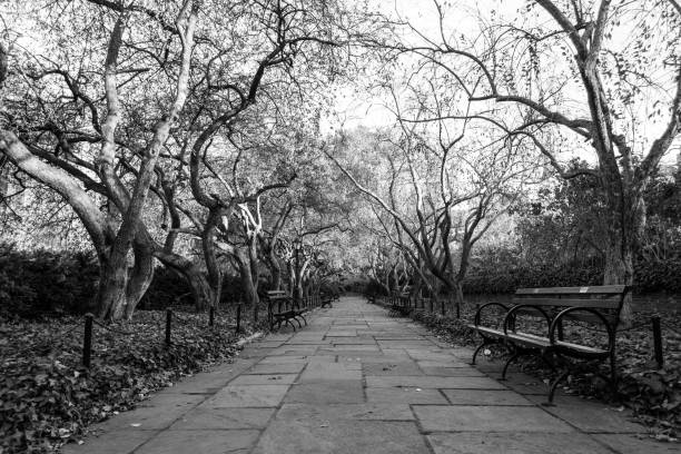 Conservatory Garden in Central Park during the fall season