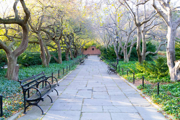istock Conservatory Garden in Central Park during the fall season 642920268