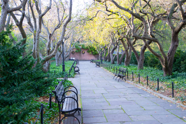 istock Conservatory Garden in Central Park during the fall season 642920270