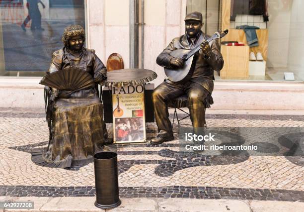 Living Statue In Lisbon Stock Photo - Download Image Now - Fado, Adult, Adults Only