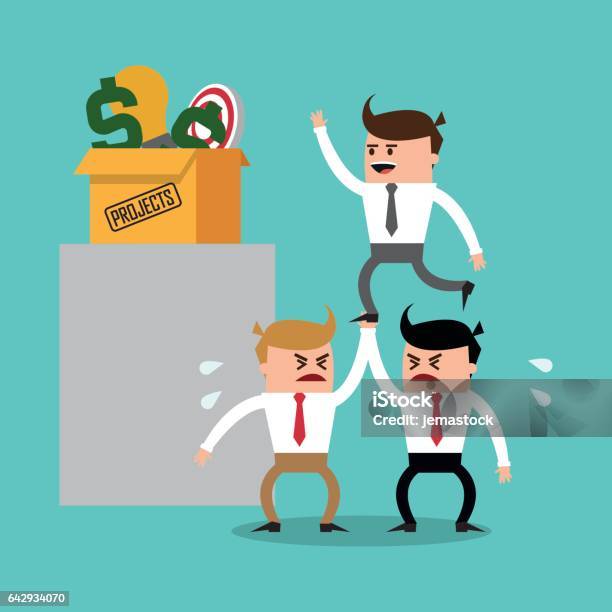 Project And Strategy Design Businessman Cartoon Concept Stock Illustration  - Download Image Now - iStock